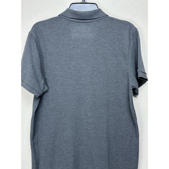 Aeropostale Mens Polo Shirt Solid Dark Gray Large Cotton Blend Short Sleeve - Picture 6 of 10